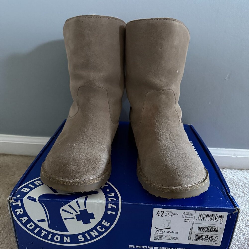 Birkenstock Uppsala Shearling in Gray Taupe